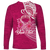 Custom Personalised Breast Cancer Pink Ribbon Butterfly Polynesian Pink Version Long Sleeve Shirt LT12 - Wonder Print Shop