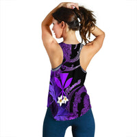 Hawaii Turtle With Plumeria Leaf Purple Women Tank Top LT12 - Wonder Print Shop