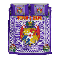 (Tupou S Mapa) Tonga Pattern with Coat of Arms Bedding Set LT4 - Wonder Print Shop