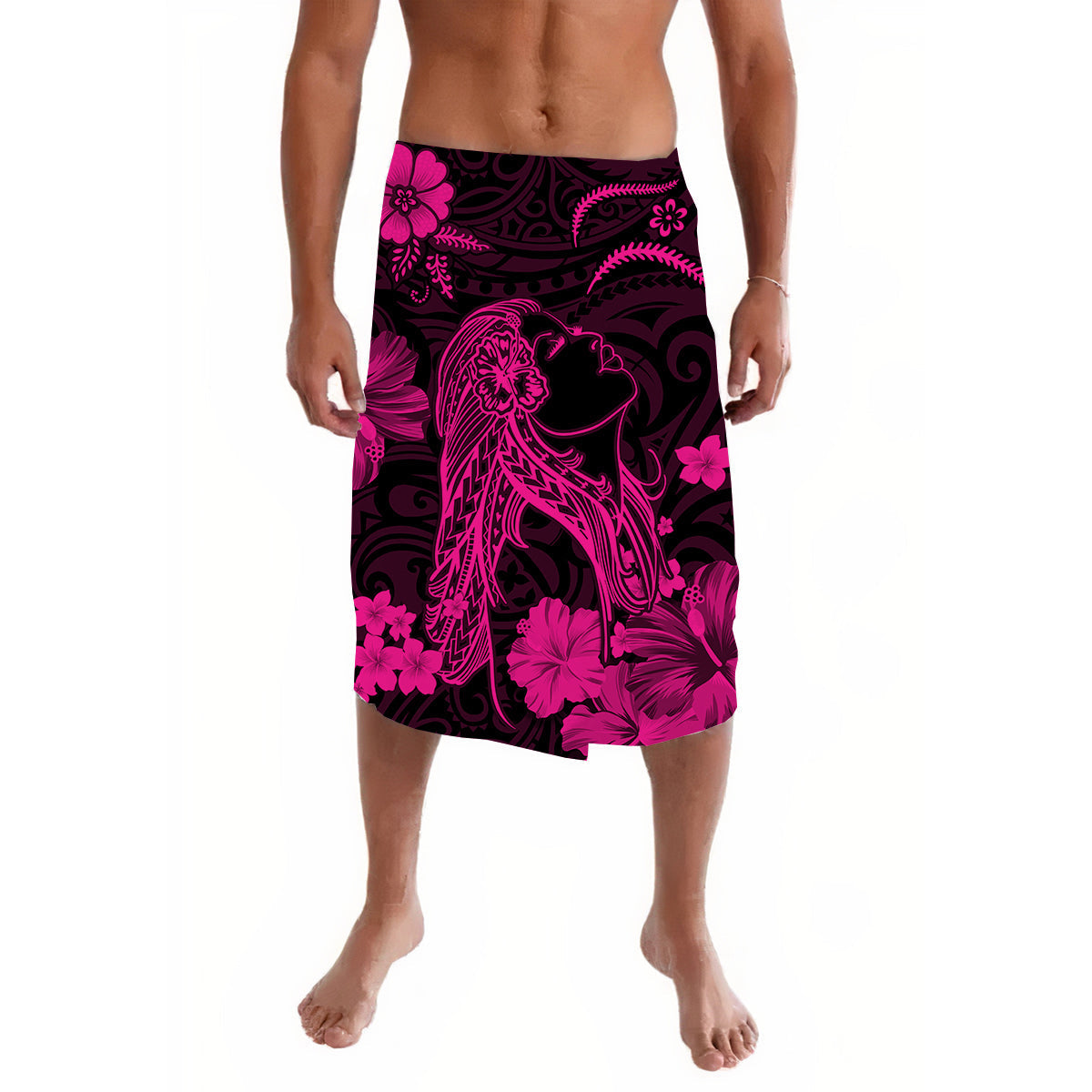 Hawaii Lavalava Polynesia Pink Beautiful Hula Girl LT13 - Wonder Print Shop
