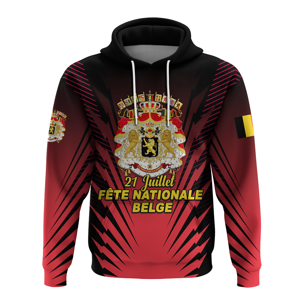 Belgium Independence Day Hoodie Coat Of Arms LT12 - Wonder Print Shop