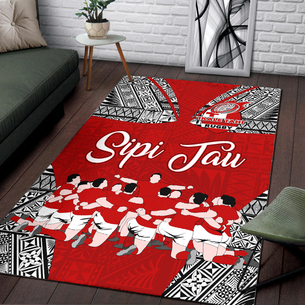 Tonga Rugby Ikale Tahi Sipi Tau Area Rug LT2 - Wonder Print Shop