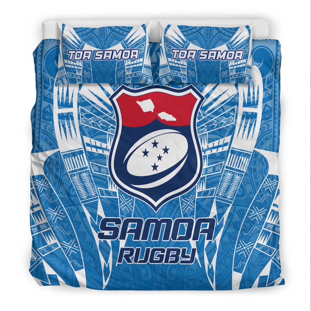 Samoa Rugby Toa Samoa Blue Style Bedding Set LT2 - Wonder Print Shop
