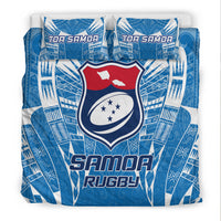 Samoa Rugby Toa Samoa Blue Style Bedding Set LT2 - Wonder Print Shop