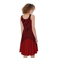 polynesian-red-midi-dress