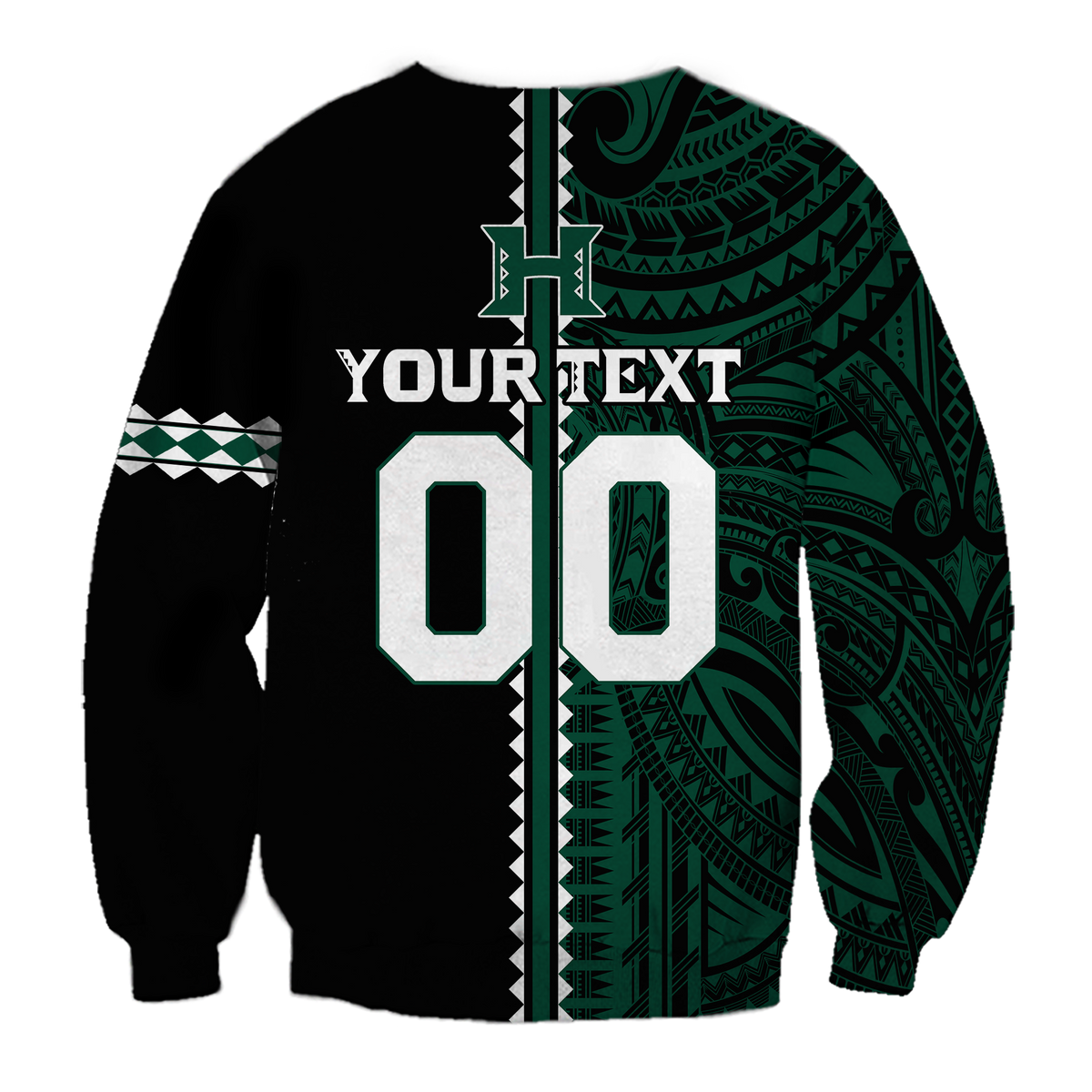 (Custom Personalised) Hawaii Kakau Warrior Football Sweatshirt LT12 - Wonder Print Shop