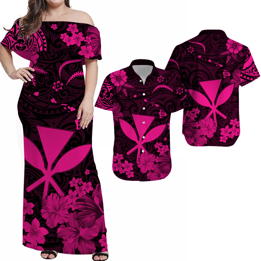 Hawaii Matching Hawaiian Shirt And Dress Polynesia Pink Kanaka Maoli LT13 - Wonder Print Shop