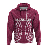 Pink pullover hoodie with white tribal pattern, 'MANGATA' across the chest