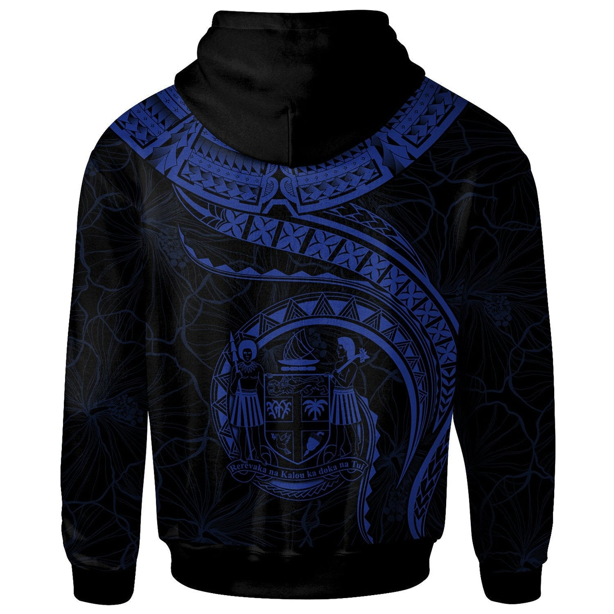 Fiji Polynesian Hoodie Fiji Waves (Blue) - Wonder Print Shop