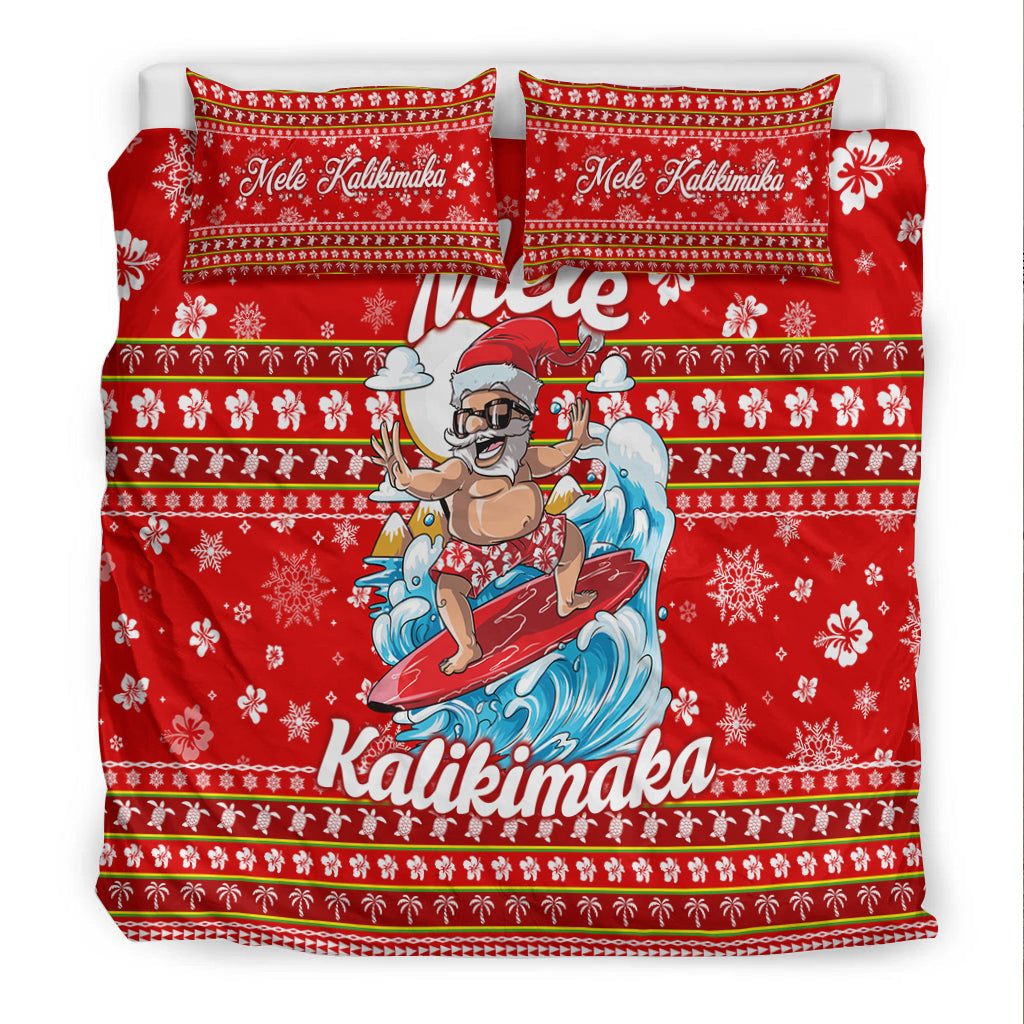 Hawaii Christmas Santas Surf Mele Kalikimaka Bedding Set - LT2 - Wonder Print Shop