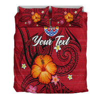 (Custom Personalised) Tahiti Maohi Bedding Set - Hibiscus With Tribal LT12 - Wonder Print Shop