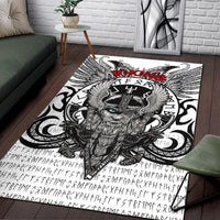 Viking Vegvisir Odin With Huginn And Muninn Area Rug LT2 - Wonder Print Shop