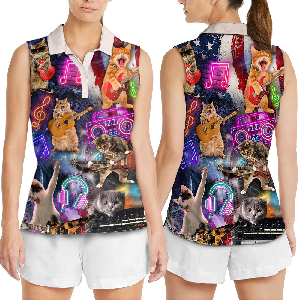 cat-independence-day-cat-rocker-happy-polo-shirt-for-women