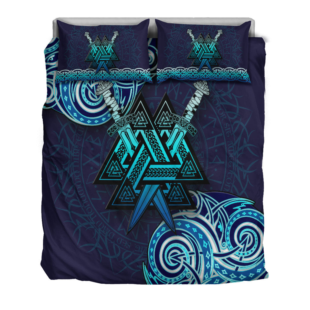 Viking Valknut Tattoo Art Bedding Set LT12 - Wonder Print Shop