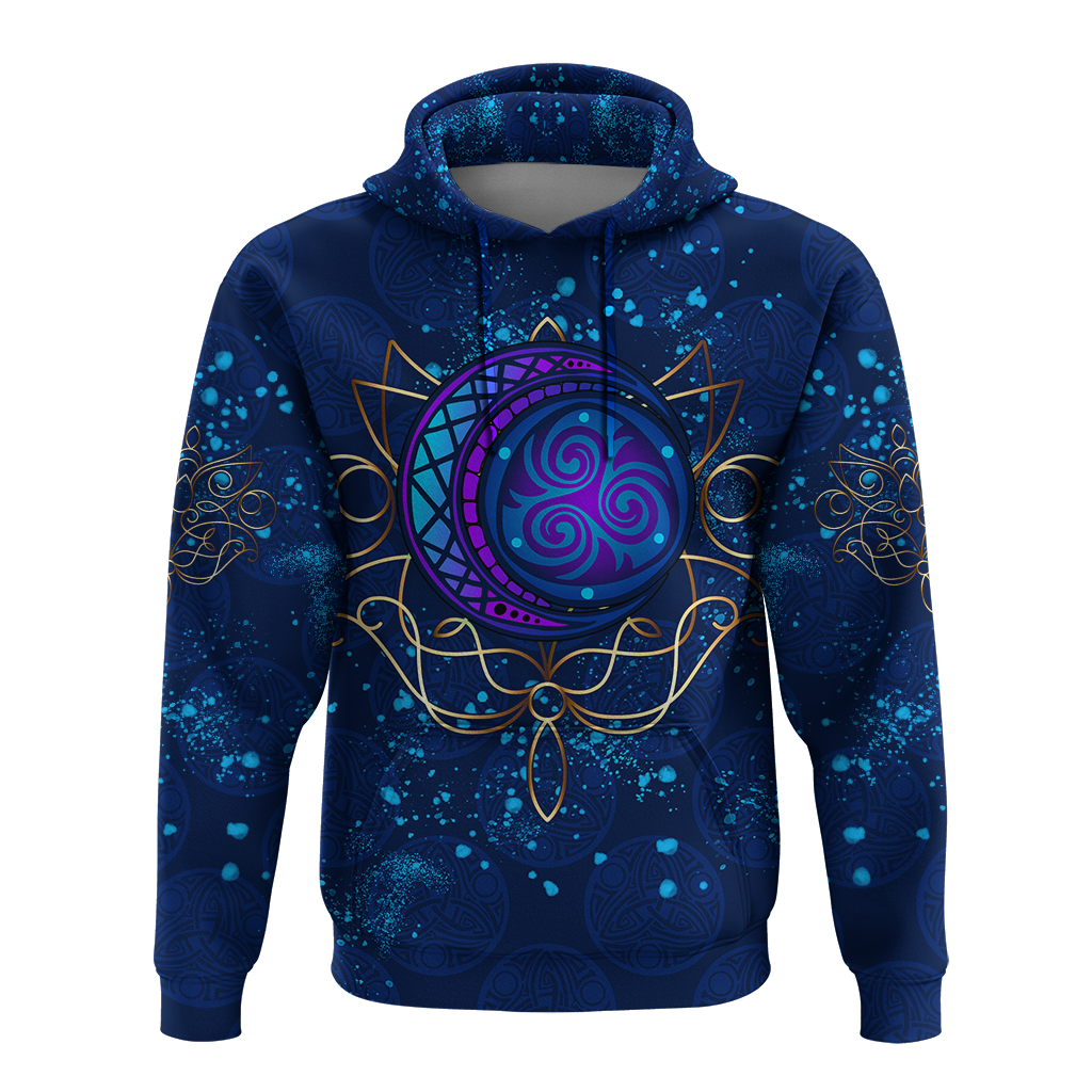 Celtic Moon Elven Style Hoodie LT12 - Wonder Print Shop