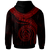 Polynesian Hawaii Hoodie Maui Polynesian Waves Red - Wonder Print Shop