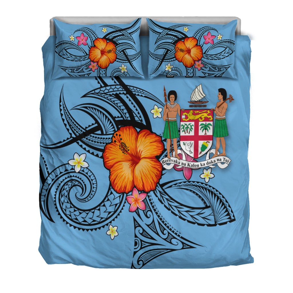 Fiji Bedding Set - Hibiscus With Tribal LT12 - Wonder Print Shop
