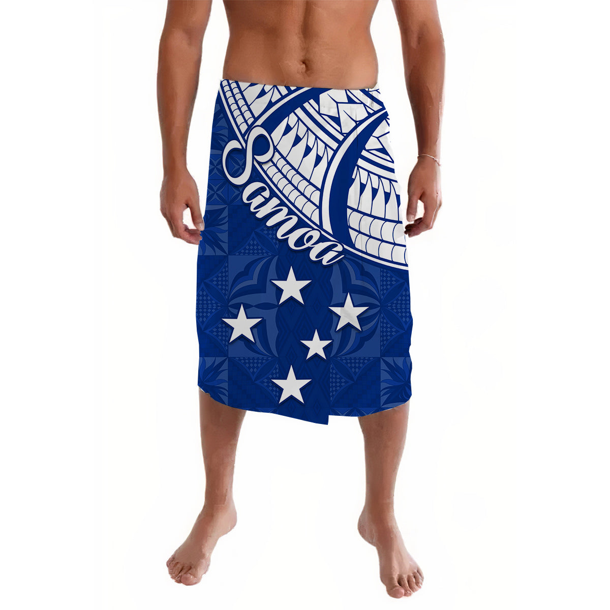 Samoa Siapo Lavalava Sporty Mix Barkcloth Panel LT13 - Wonder Print Shop