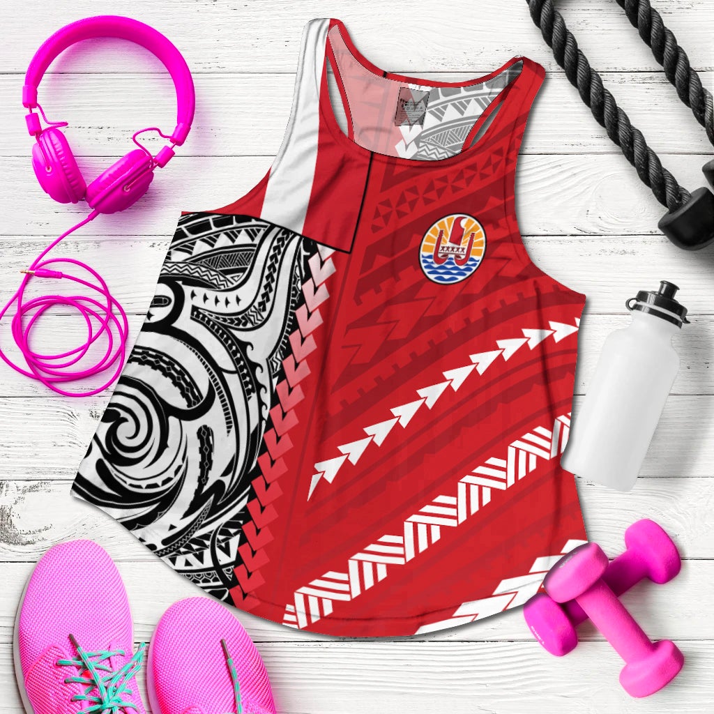 Tahiti Unique Women Racerback Tank Polynesia Pattern LT13 - Wonder Print Shop