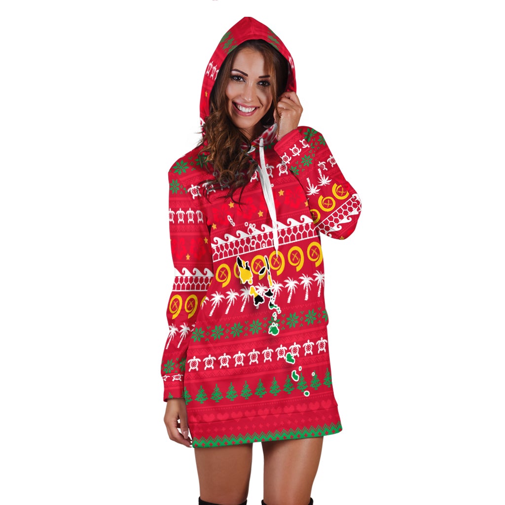 Vanuatu Christmas Hoodie Dress Ugly Christmas LT12 - Wonder Print Shop