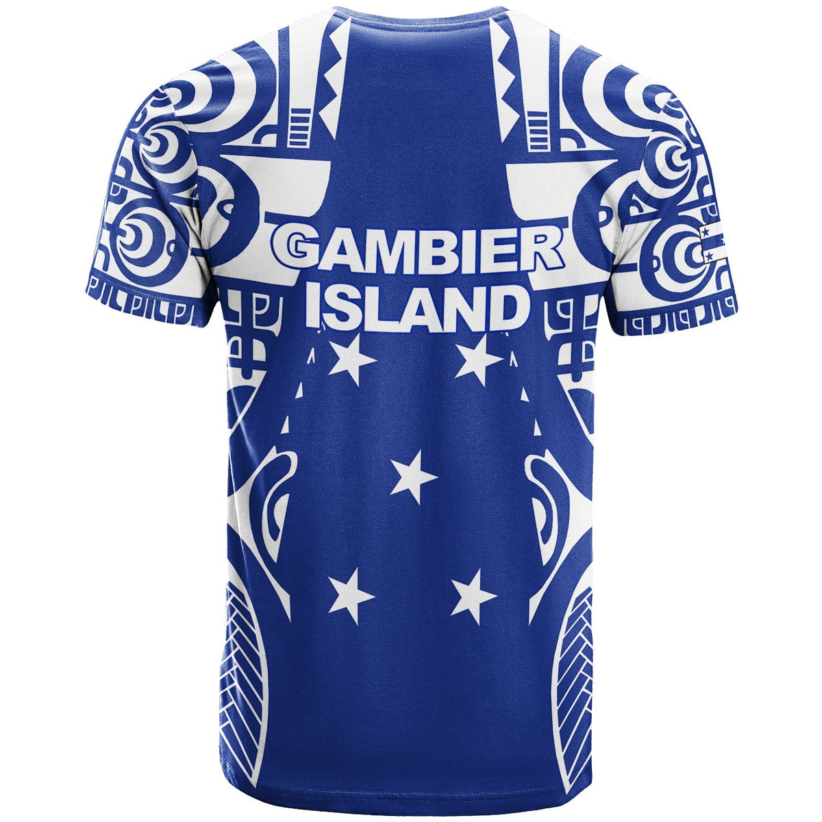 Custom Gambier Islands Tribal Tattoo T Shirt LT12 - Wonder Print Shop