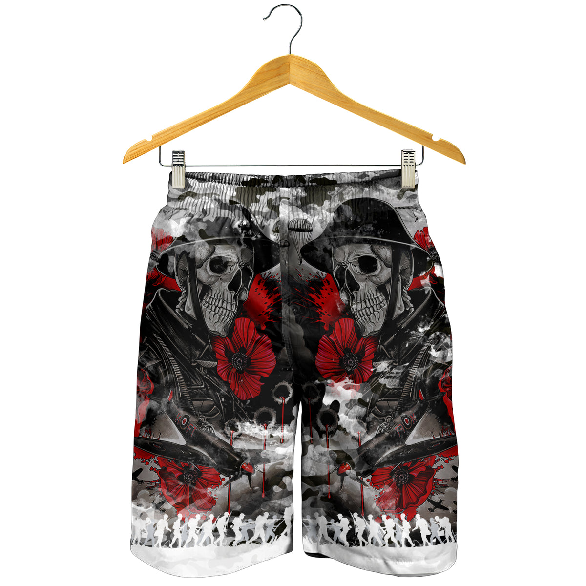Skull Camo - U.S Army Undying Love For The Motherland Men Shorts - LT2