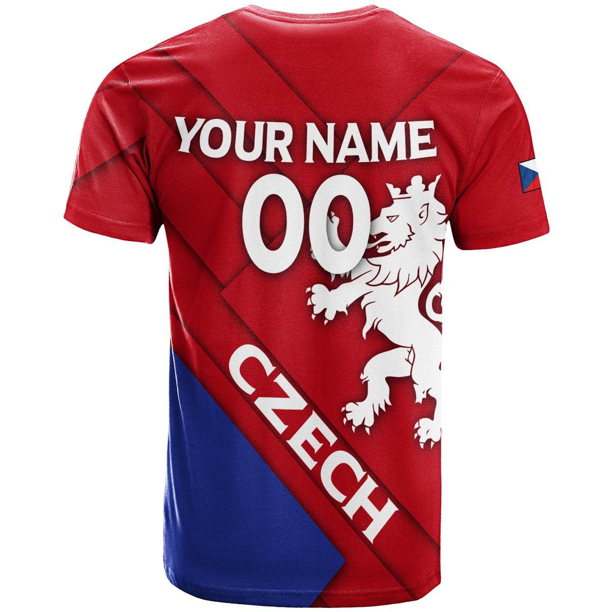 Custom Czech Republic Euro T Shirt Flag Style LT12 - Wonder Print Shop