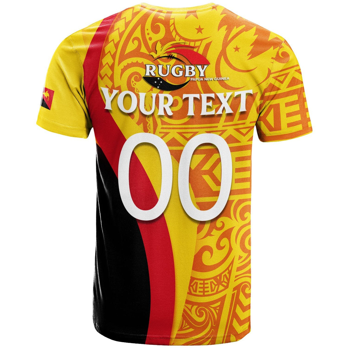 Custom Papua New Guinea Rugby Union Pride T Shirt LT12 - Wonder Print Shop
