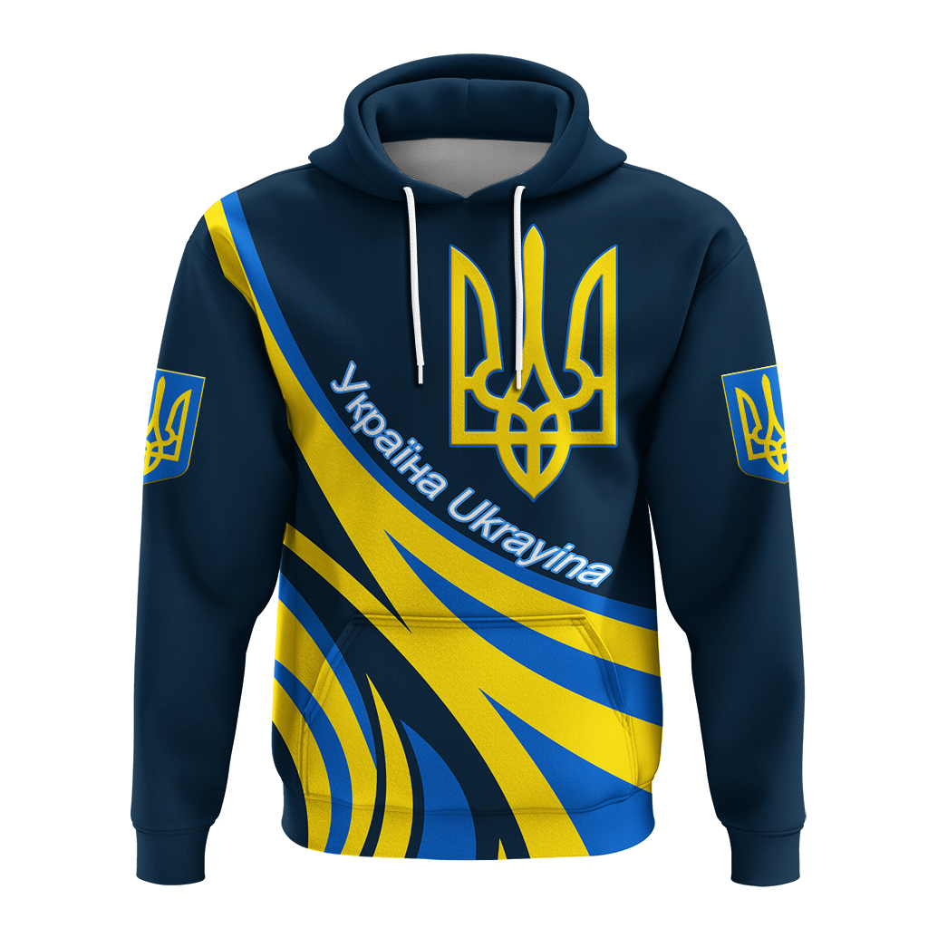 Ukraine Gold Trident Hoodie LT12 - Wonder Print Shop