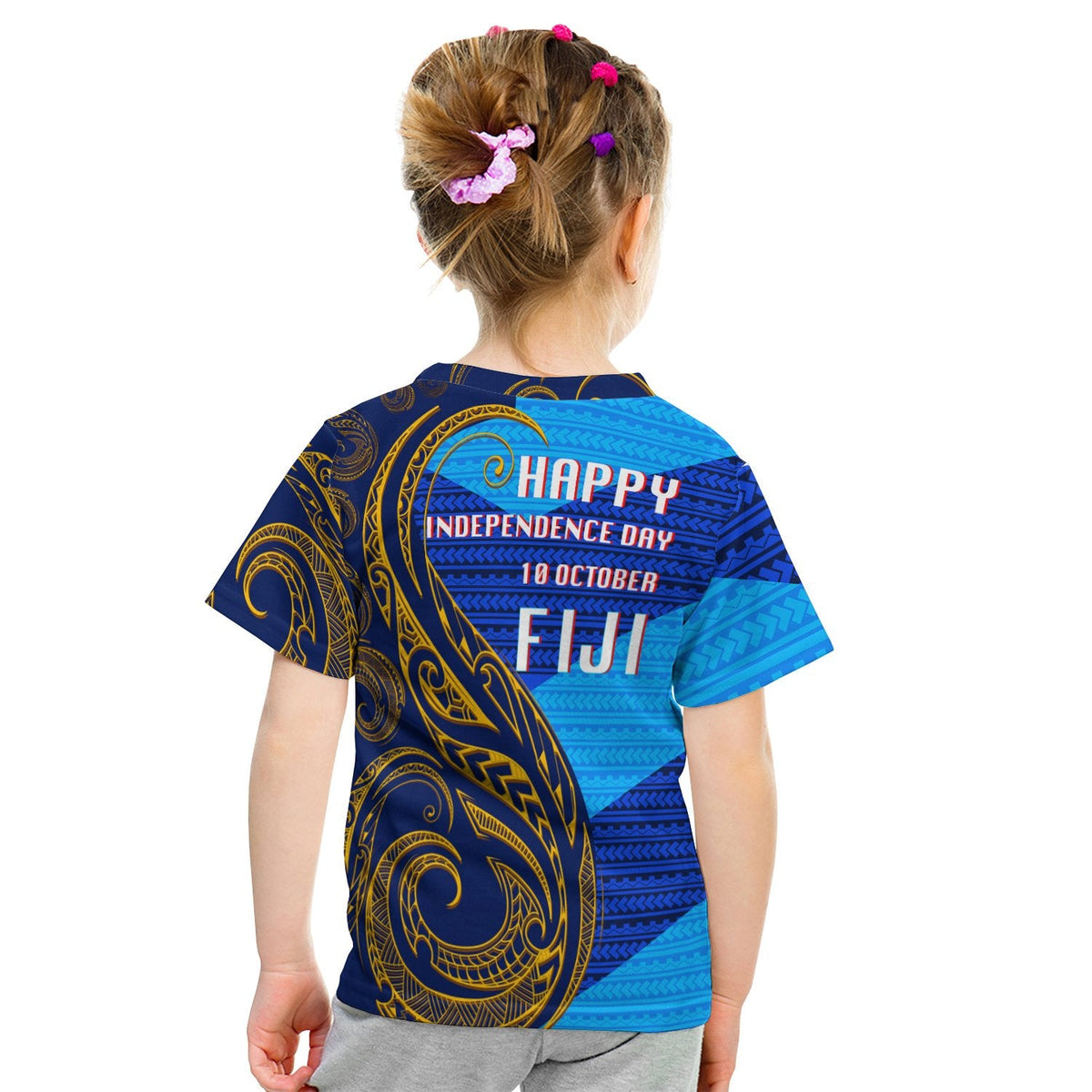 Fiji Day T Shirt Kid - 51th Year Of Independence LT20 - Wonder Print Shop