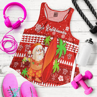Mele Kalikimaka Women Racerback Tank Santa Claus Hawaii Christmas LT13 - Wonder Print Shop