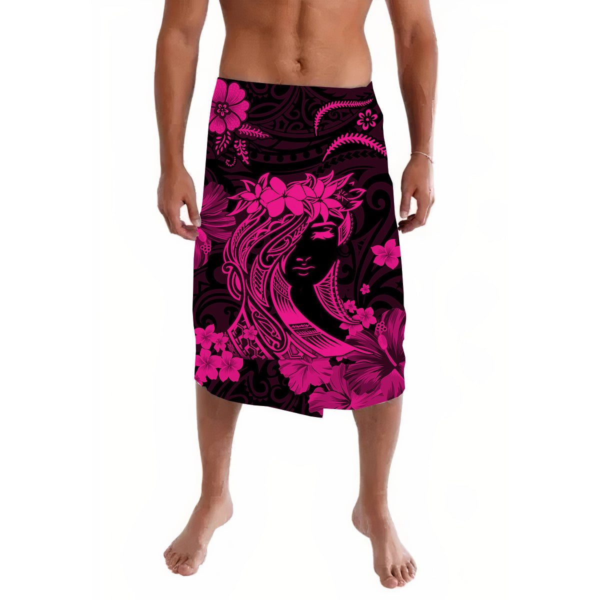 Hawaii Lavalava Polynesia Pink Attractive Hula Girl LT13 - Wonder Print Shop