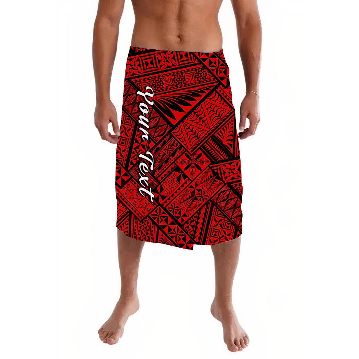 Custom Personalised Polynesia Lavalava Ngatu Tonga Pattern Special Red LT13 - Wonder Print Shop