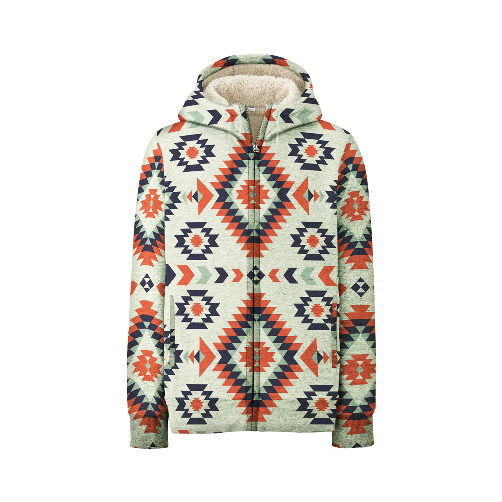 Pink Geometric Pattern Native American 3D Fleece Hoodie LT10 - Wonder Print Shop
