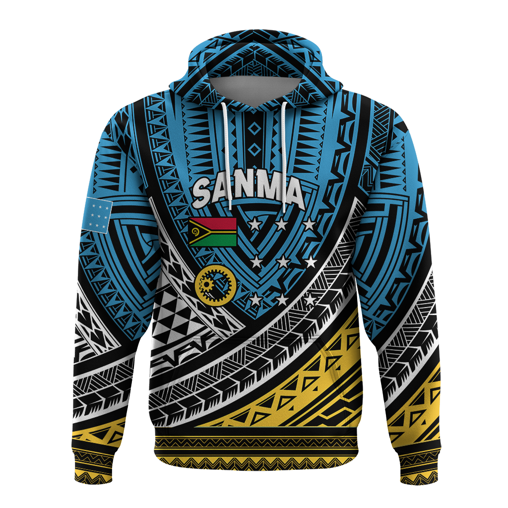 Custom Personalised Vanuatu Sanma Province Tribal Pattern Hoodie LT12 - Wonder Print Shop