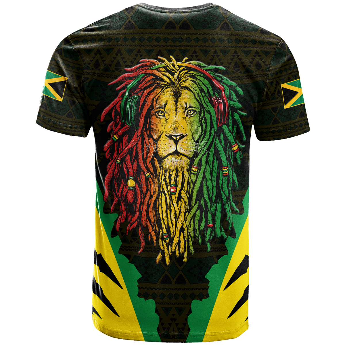 Jamaica Rastafarian Lion Pride T Shirt LT12 - Wonder Print Shop