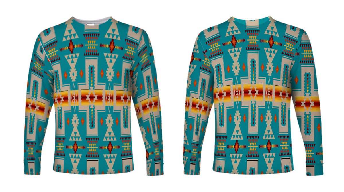 Turquoise Design Native American Long Sleeve LT10 - Wonder Print Shop