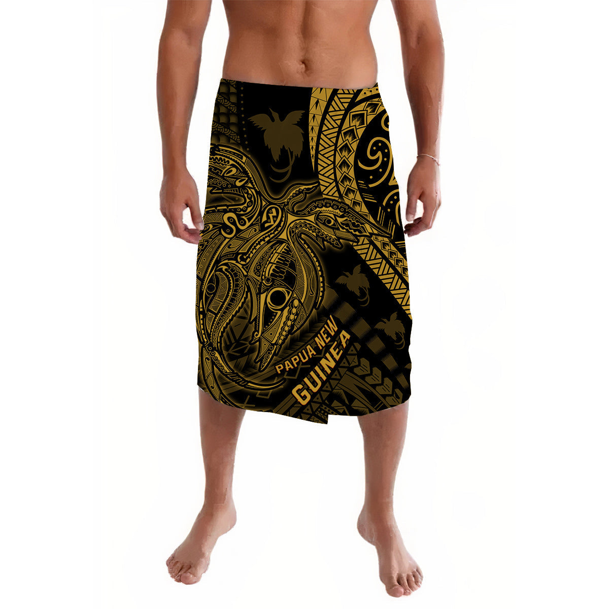 Custom Personalised Papua New Guinea Lavalava Raggiana Birds Of Paradise Gold LT13 - Wonder Print Shop