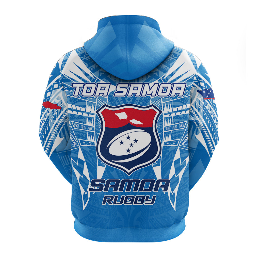 Samoa Rugby Toa Samoa Blue Style Hoodie LT2 - Wonder Print Shop