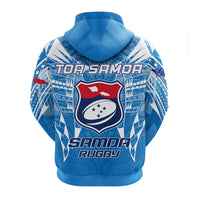 Samoa Rugby Toa Samoa Blue Style Hoodie LT2 - Wonder Print Shop