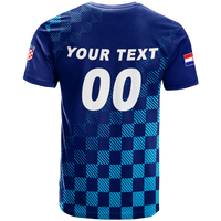 Custom Croatia Football 2022 Champions Pride T Shirt Blue LT12 - Wonder Print Shop