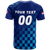 Custom Croatia Football 2022 Champions Pride T Shirt Blue LT12