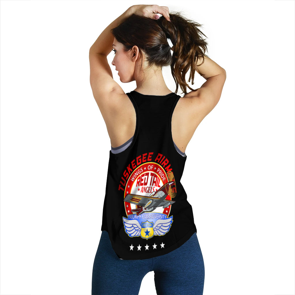 ( Custom Personalized ) Tuskegee Airmens Red Tails African American Heros Woman Tank Top - LT2