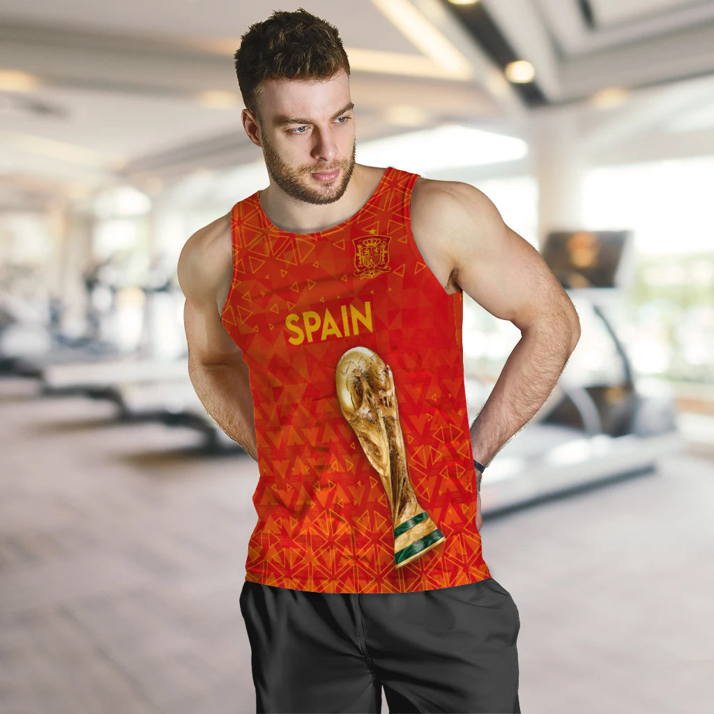 (Custom Personalied) Spain Football World Cup 2022 Men's Tank Top - LT2