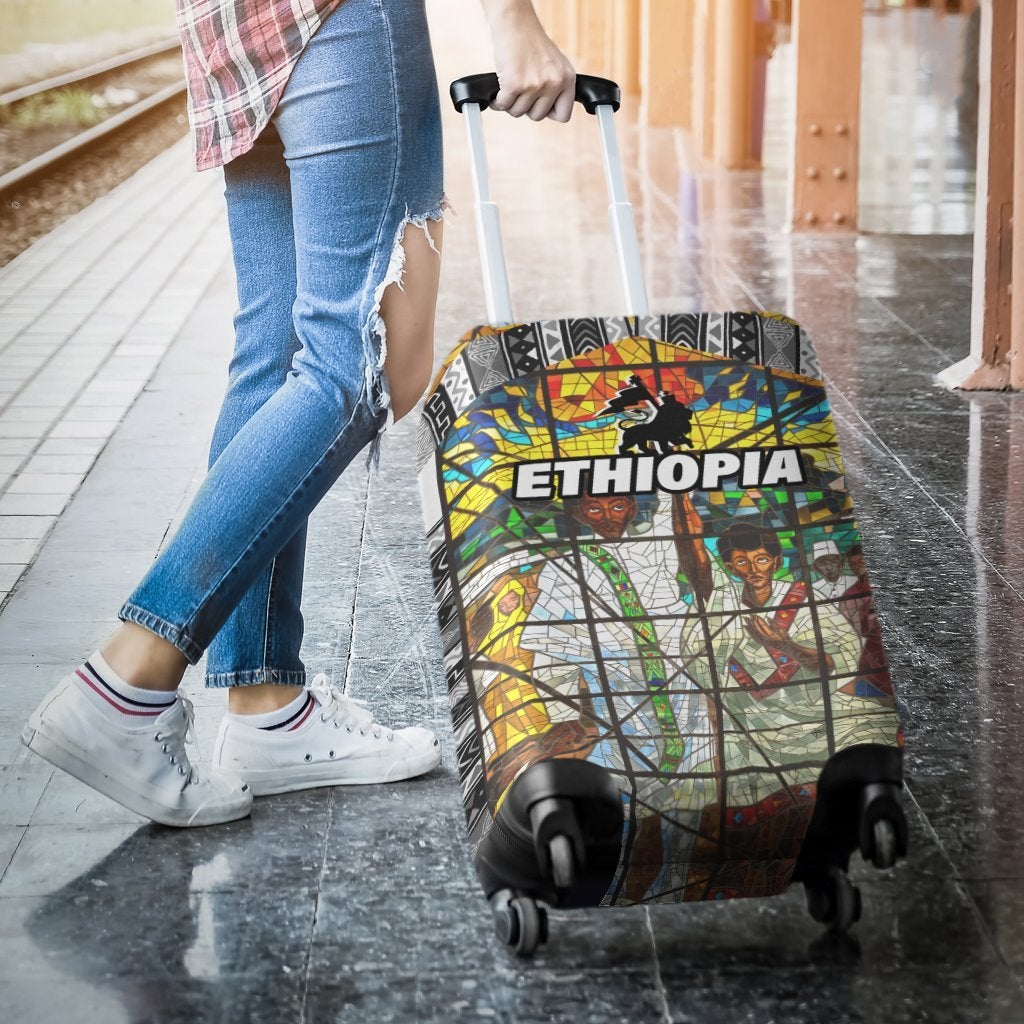 African Ethiopia Orthodox Luggage Cover - The Total Liberation Of Africa LT20 - Wonder Print Shop