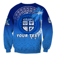 Custom Personalised Fiji Tapa Tribal Coconut Tree Sweatshirt LT12 - Wonder Print Shop