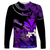 Custom Personalised Hawaii Turtle With Plumeria Leaf Purple Long Sleeve Shirt LT12 - Wonder Print Shop