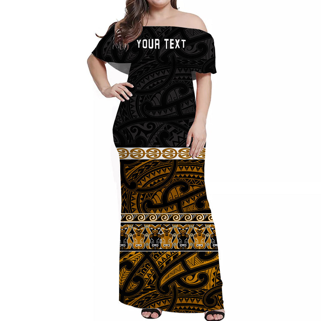 custom-personalised-new-zealand-off-shoulder-long-dress-maori-simple-gold