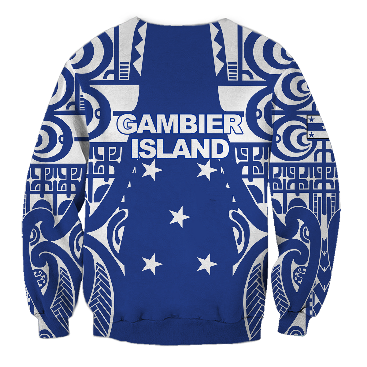Gambier Islands Tribal Tattoo Sweatshirt LT12 - Wonder Print Shop