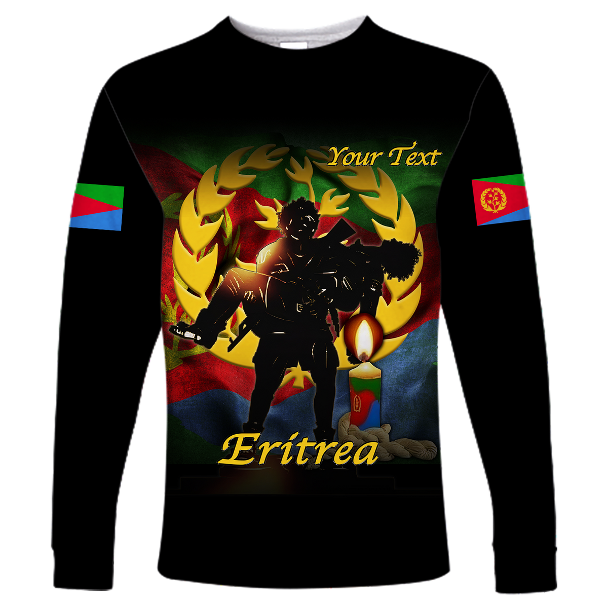 Custom Eritrea Martyrs Day Candle Vigil Long Sleeve Shirt LT12 - Wonder Print Shop